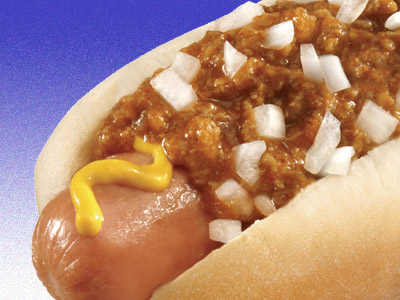 A chili dog.  With onions.