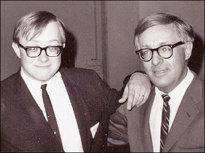 A younger Bill with Ray Bradbury